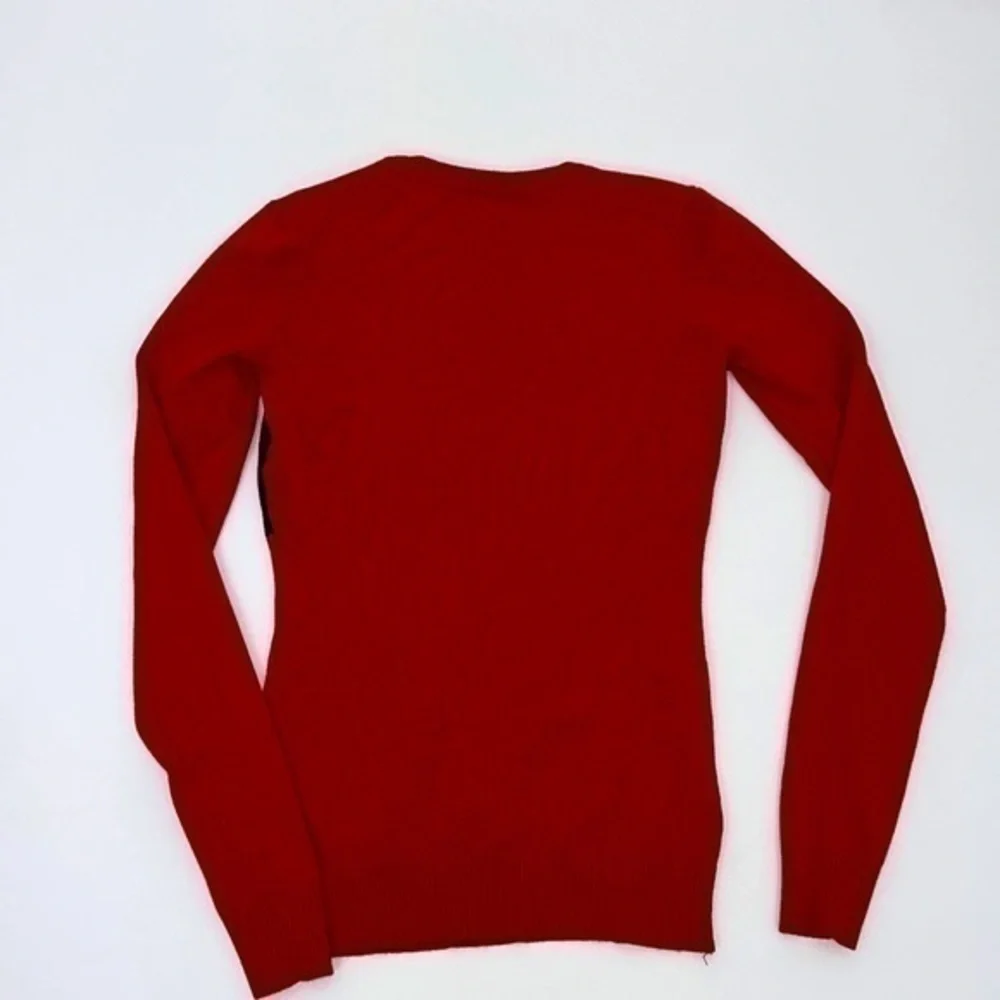 UEC Guess logo large stripe red sweater XS